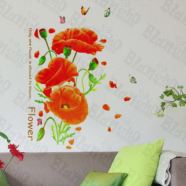 Showy Flower - Wall Decals Stickers Appliques Home Dcor