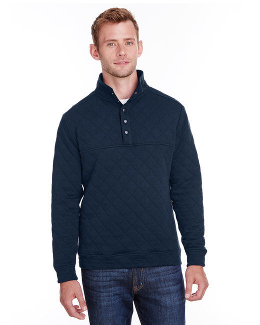 Adult Quilted Snap Pullover - BLACK - S