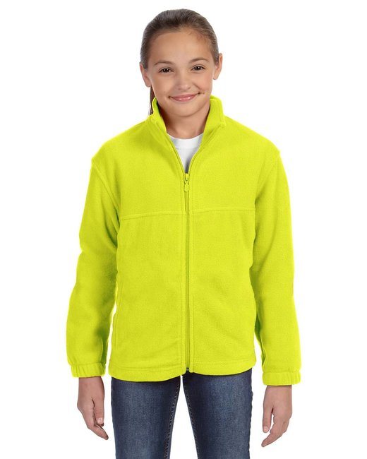 Youth 8 oz. Full-Zip Fleece - SAFETY YELLOW - S