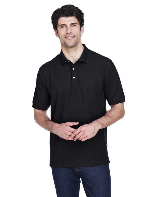 Men's Pima Piqué Short-Sleeve Polo - WHITE - XS