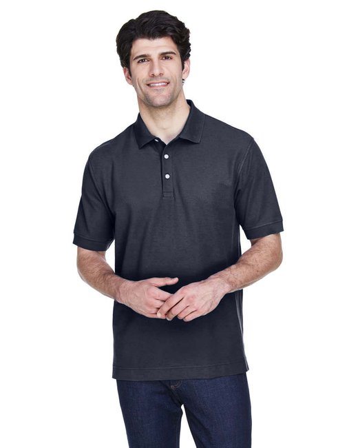 Men's Pima Piqué Short-Sleeve Polo - WHITE - XS
