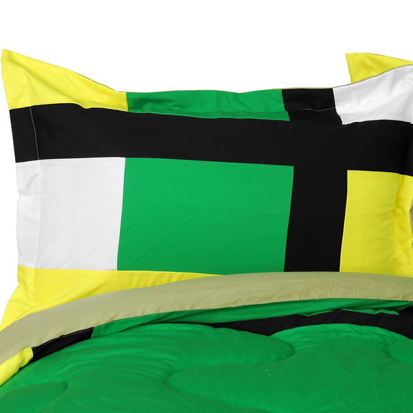 [Lush World] Quilted Patchwork Down Alternative Comforter Set (Full/Queen Size)