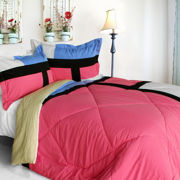 [Remember Mackenzie] Quilted Patchwork Down Alternative Comforter Set (Twin Size)