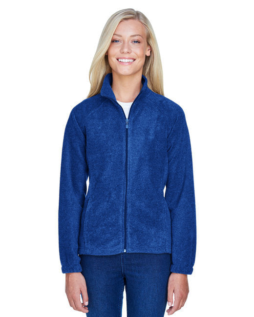 Ladies' 8 oz. Full-Zip Fleece - BLACK - XS