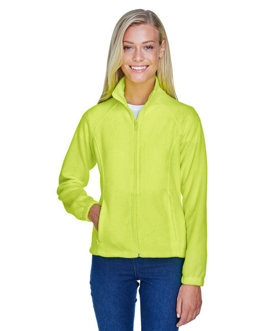 Ladies' 8 oz. Full-Zip Fleece - BLACK - XS