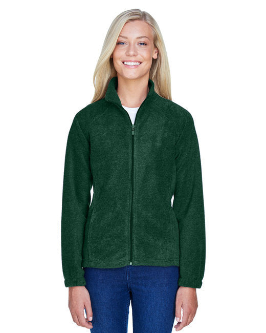 Ladies' 8 oz. Full-Zip Fleece - BLACK - XS