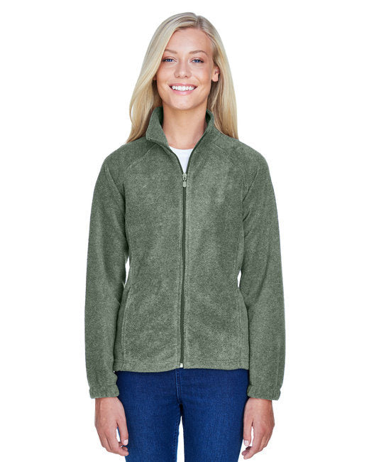 Ladies' 8 oz. Full-Zip Fleece - BLACK - XS