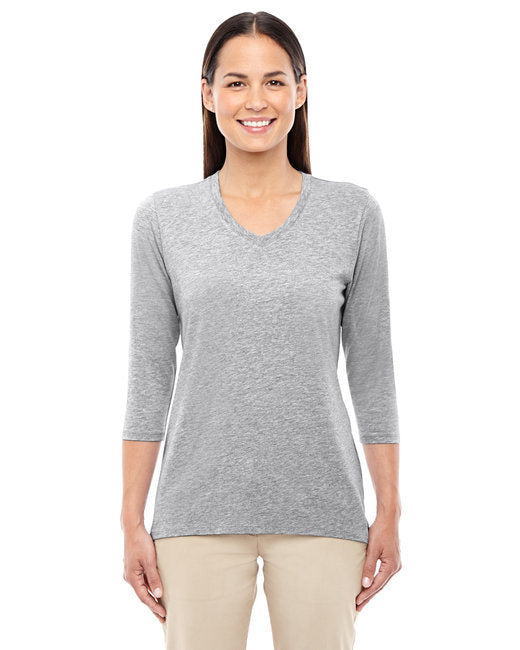Ladies' Perfect Fit™ Bracelet-Length V-Neck Top - WHITE - XS