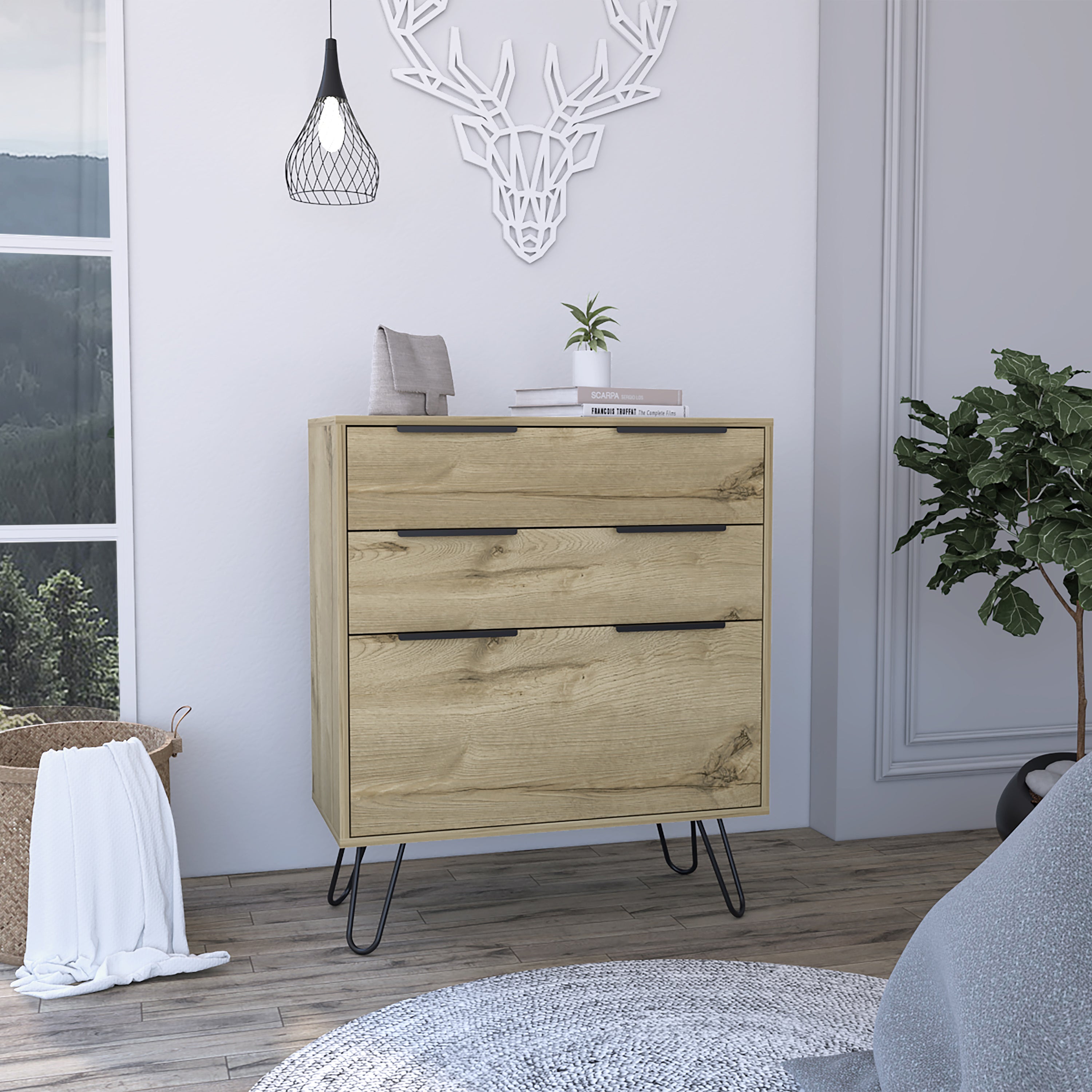 Kirsage 3-Drawer Dresser Light Oak