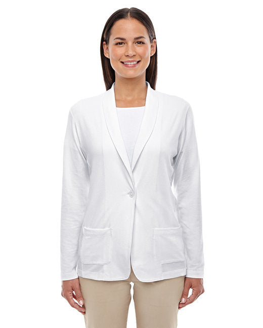 Ladies' Perfect Fit™ Shawl Collar Cardigan - WHITE - XS