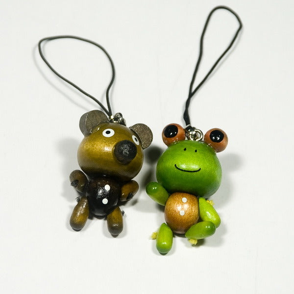 [Smile Bear & Frog] - Cell Phone Charm Strap / Camera Charm Strap / Handbags Charms