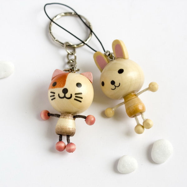 [Cat & Rabbit] - Cell Phone Charm Strap / Camera Charm Strap / Handbags Charms