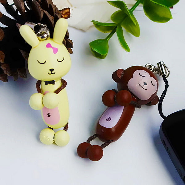 [Happy Monkey & Rabbit] - Cell Phone Charm Strap / Camera Charm Strap / Handbags Charms