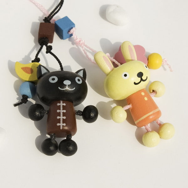 [Black Cat & Rabbit] - Cell Phone Charm Strap / Camera Charm Strap / Handbags Charms