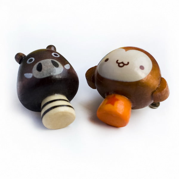 [Sweet Monkey & Pig] - Brooch / Brooch Pin / Animal Pin Brooch