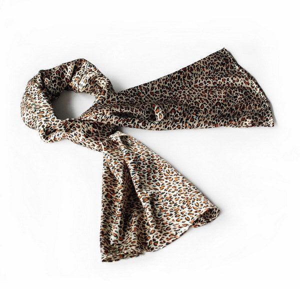 Blando Fashion Leopard Pattern Soft Natural Silky Scarf/Wrap/Shawl(Small)