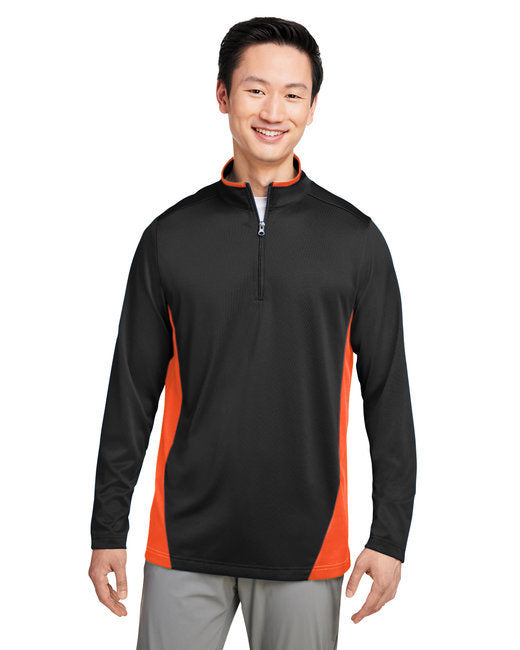 Men's Flash Snag Protection Plus IL Colorblock Quarter-Zip - BLACK/ SUNRY YLW - S