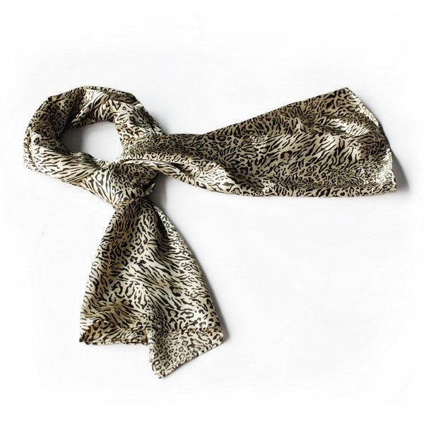 Blando Leopard & Zebra Design Fashion Exquisitely Soft Natural Silky Scarf/Wrap/Shawl(Small)