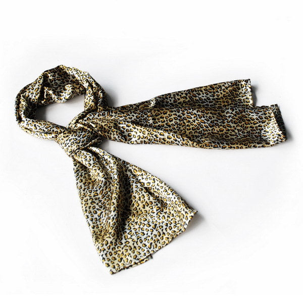 Blando Tangerine Elegant Leopard Print Comfy Silky Scarf/Wrap/Shawl(Small)