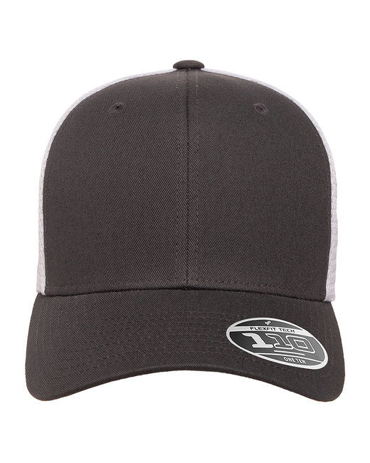 Flexfit 110® Adult Adjustable Mesh Cap - BLACK/ WHITE - OS