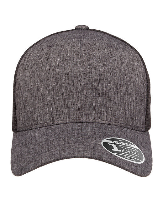 Flexfit 110® Adult Adjustable Mesh Cap - BLACK/ WHITE - OS