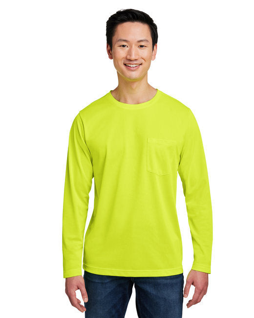 Unisex Charge Snag and Soil Protect Long-Sleeve T-Shirt - SAFETY YELLOW - 5XL