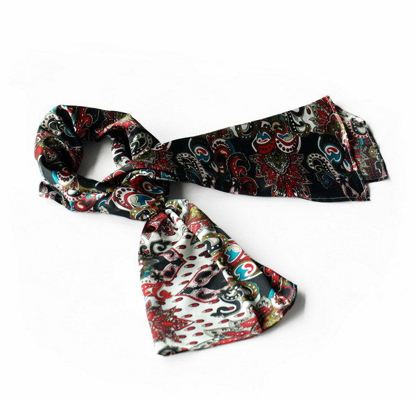 Blando Black & Blue Distinctive Stylish Paisley Pattern Fashion Soft Silky Scarf/Wrap/Shawl(Large)