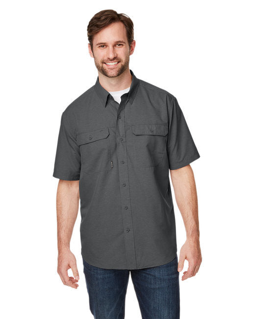 Men's Crossroad Dobby Short-Sleeve Woven Shirt - GREY - S
