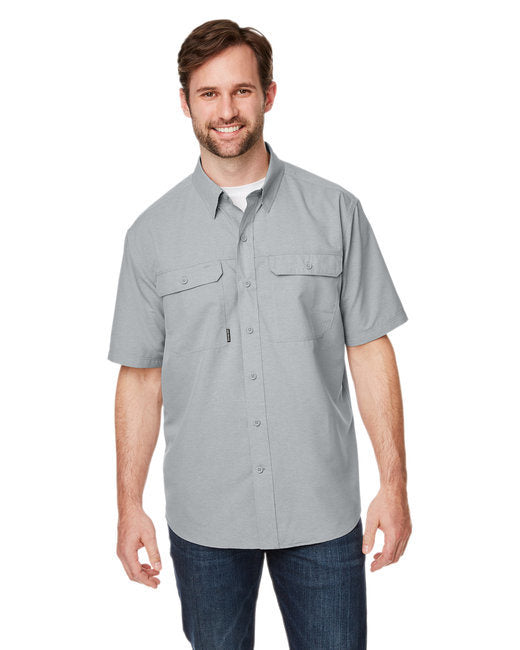 Men's Crossroad Dobby Short-Sleeve Woven Shirt - GREY - S