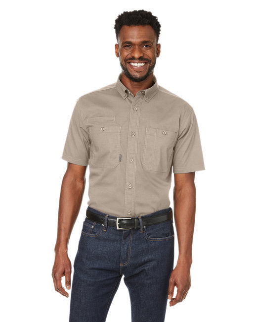 Men's Craftsman Ripstop Short-Sleeve Woven Shirt - DEEP BLUE - S