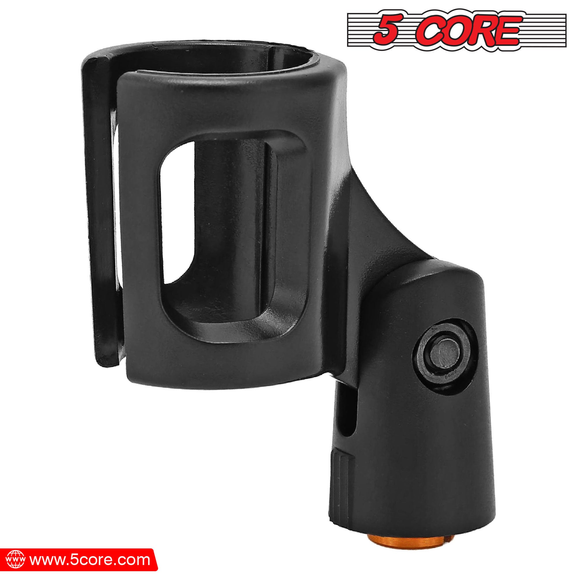 5 Core Mic Clips for Stands 2 Pieces Microphone Clip Holder Universal Adjustable with 5/8" Male to 3/8" Female Screw Adapter Suitable for Handheld Mic