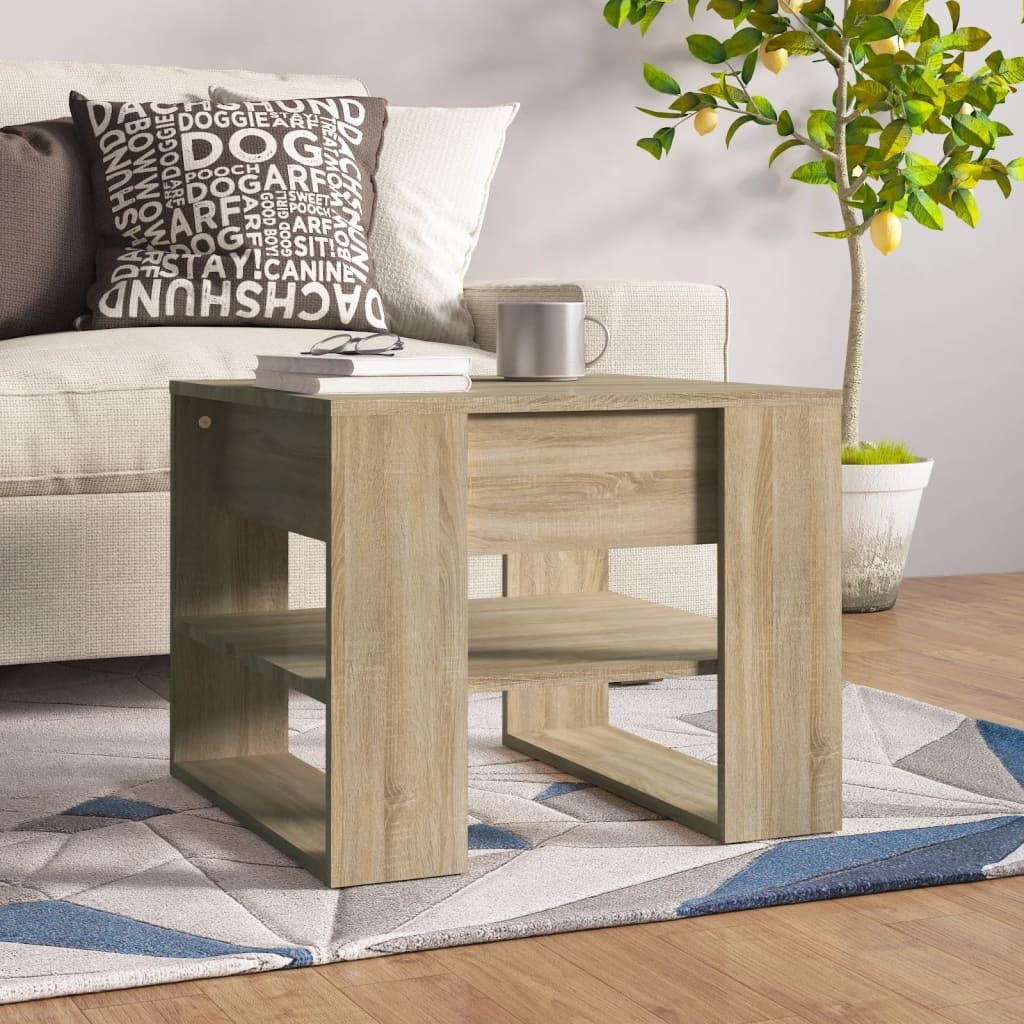 Coffee Table Sonoma Oak 21.9"x21.7"x17.7" Engineered Wood