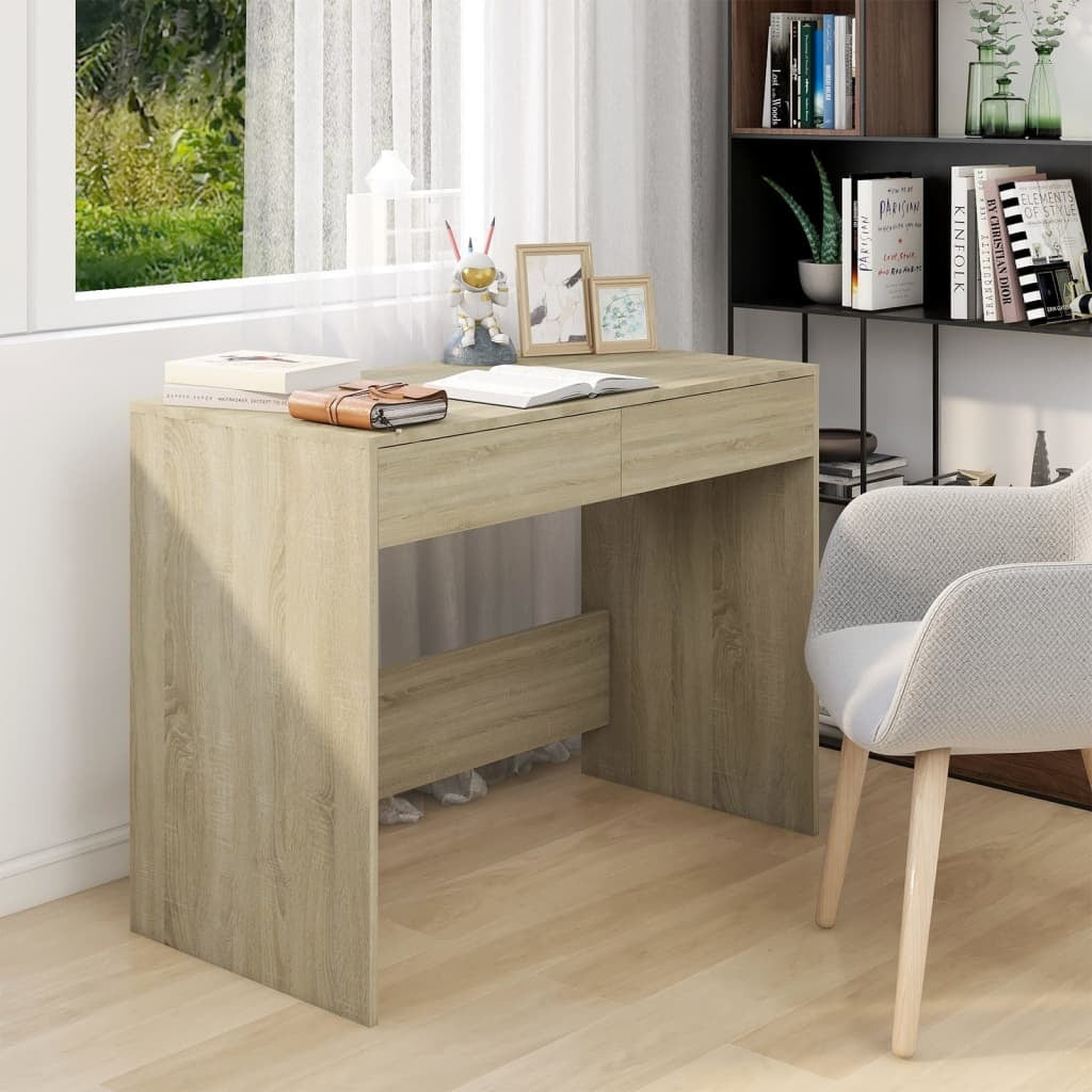 Desk Sonoma Oak 39.8"x19.7"x30.1" Engineered Wood