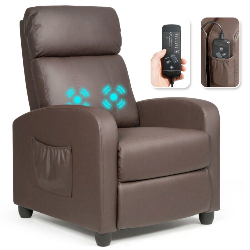 Reclining Massage Reading Chair with Foot Rest