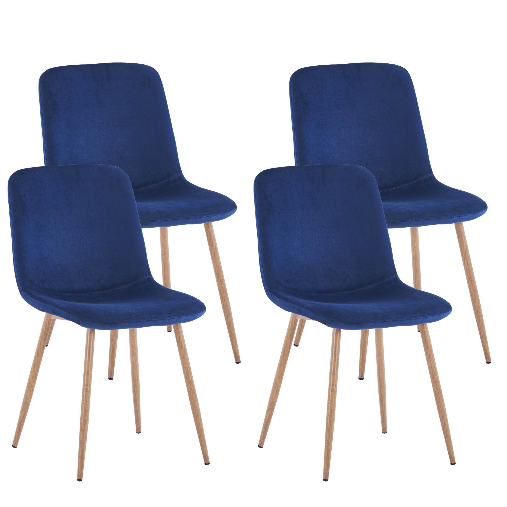 Dining Chair 4PCS(BLUE), Modern style, New technology.Suitable for restaurants, cafes, taverns, offices, living rooms, reception rooms.