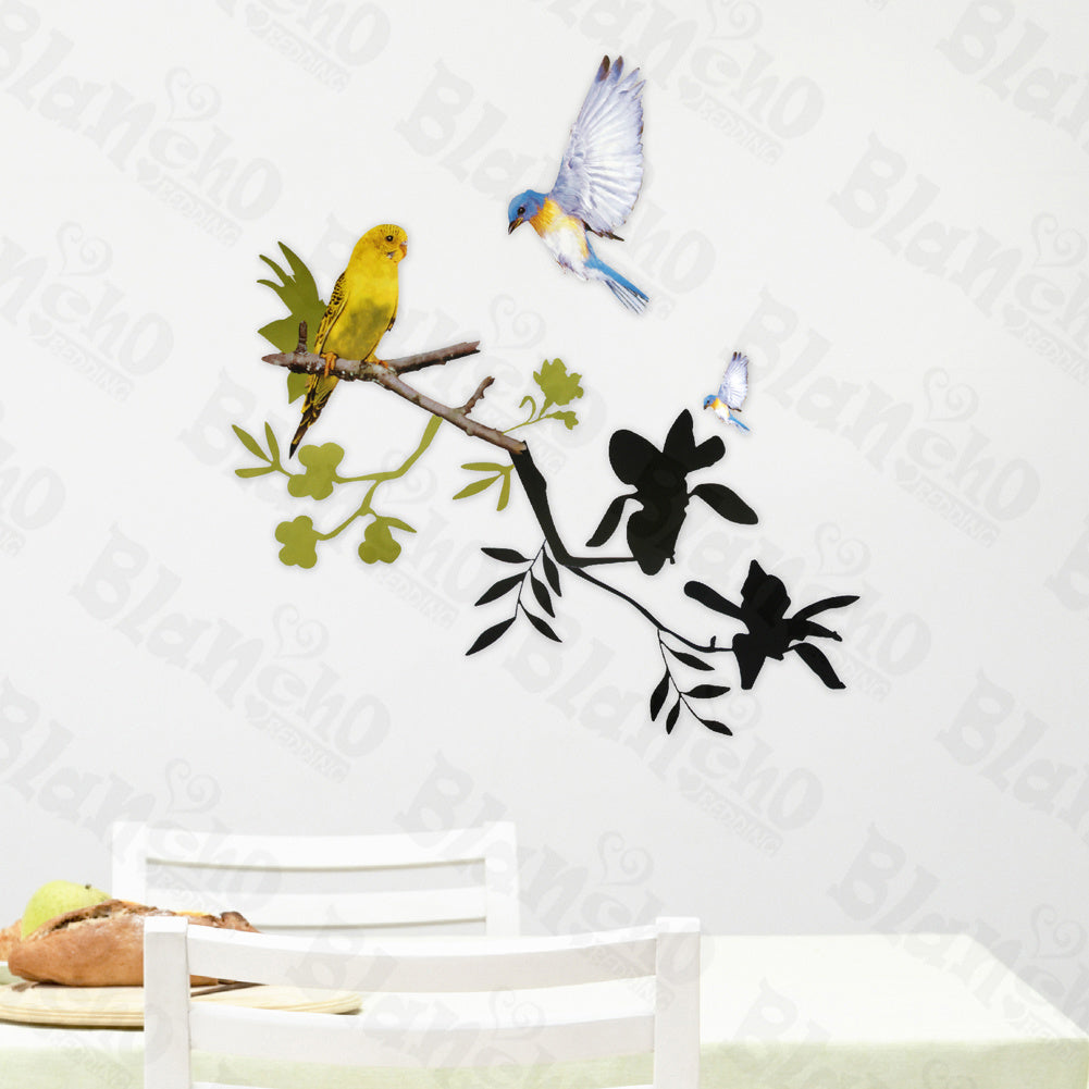 Twittering - Hemu Wall Decals Stickers Appliques Home Decor 12.6 BY 23.6 Inches