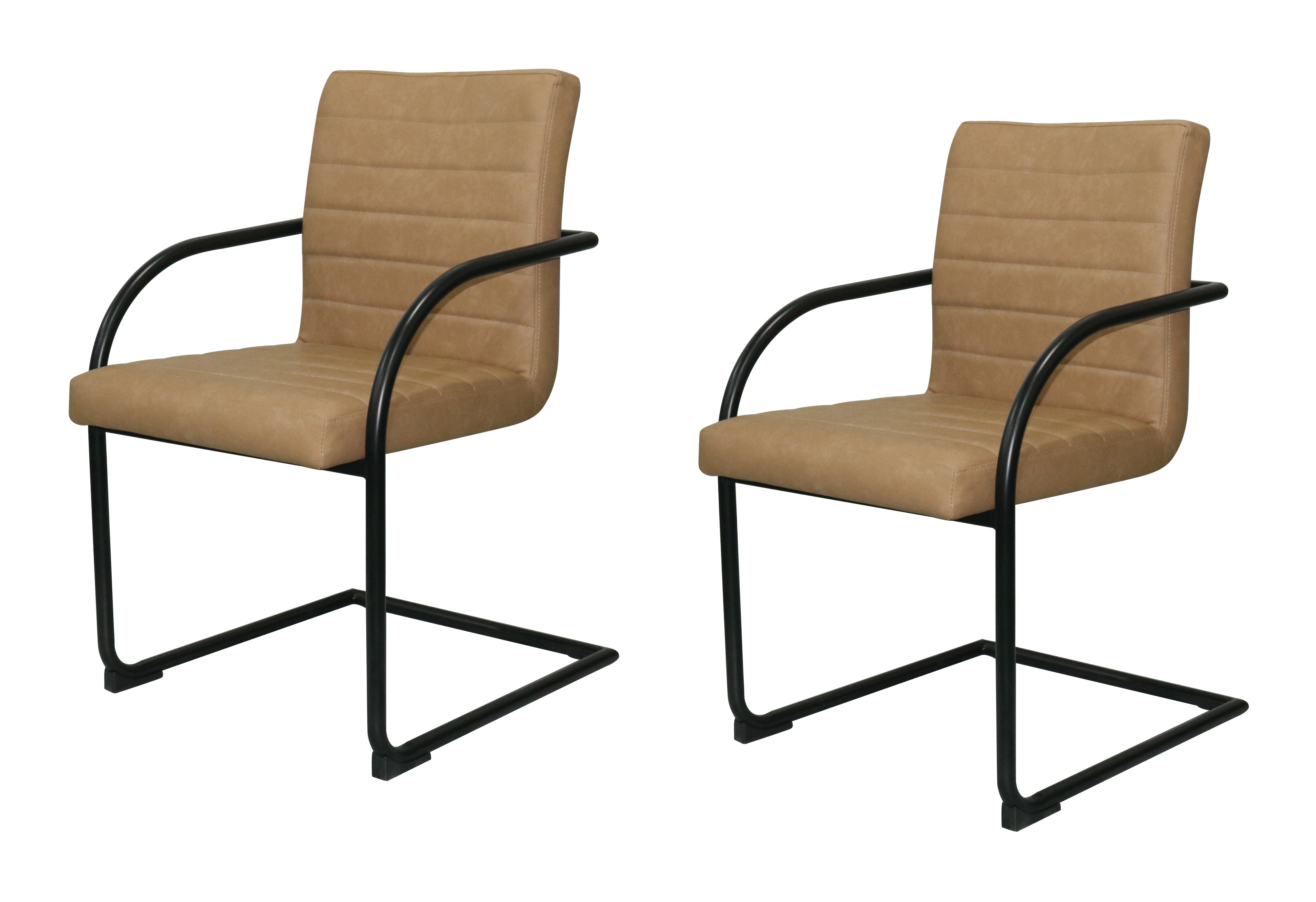 Modrest Ivey Modern Tan Dining Chair (Set of 2)