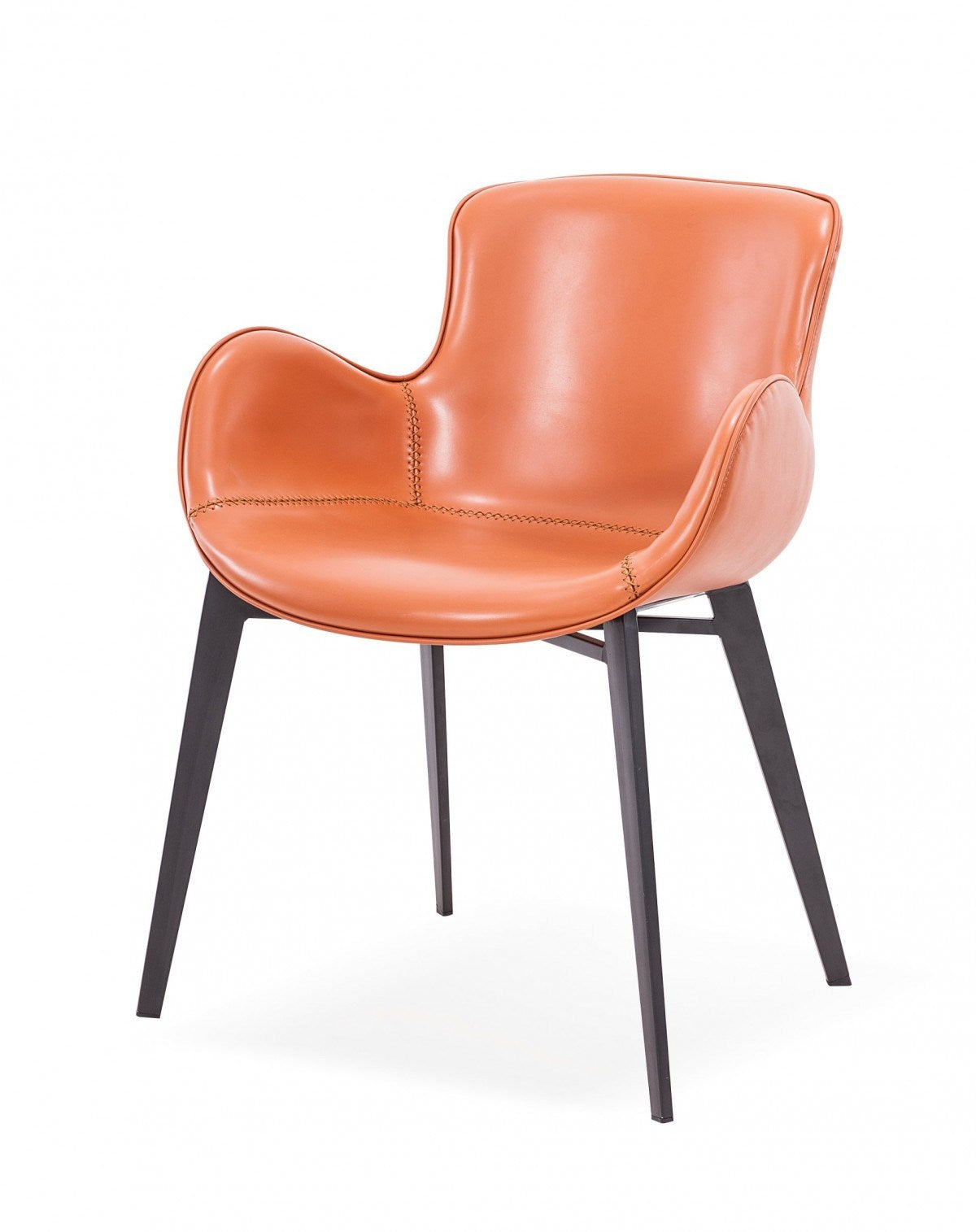 Modrest Tayla Modern Cognac Eco-Leather Dining Chair