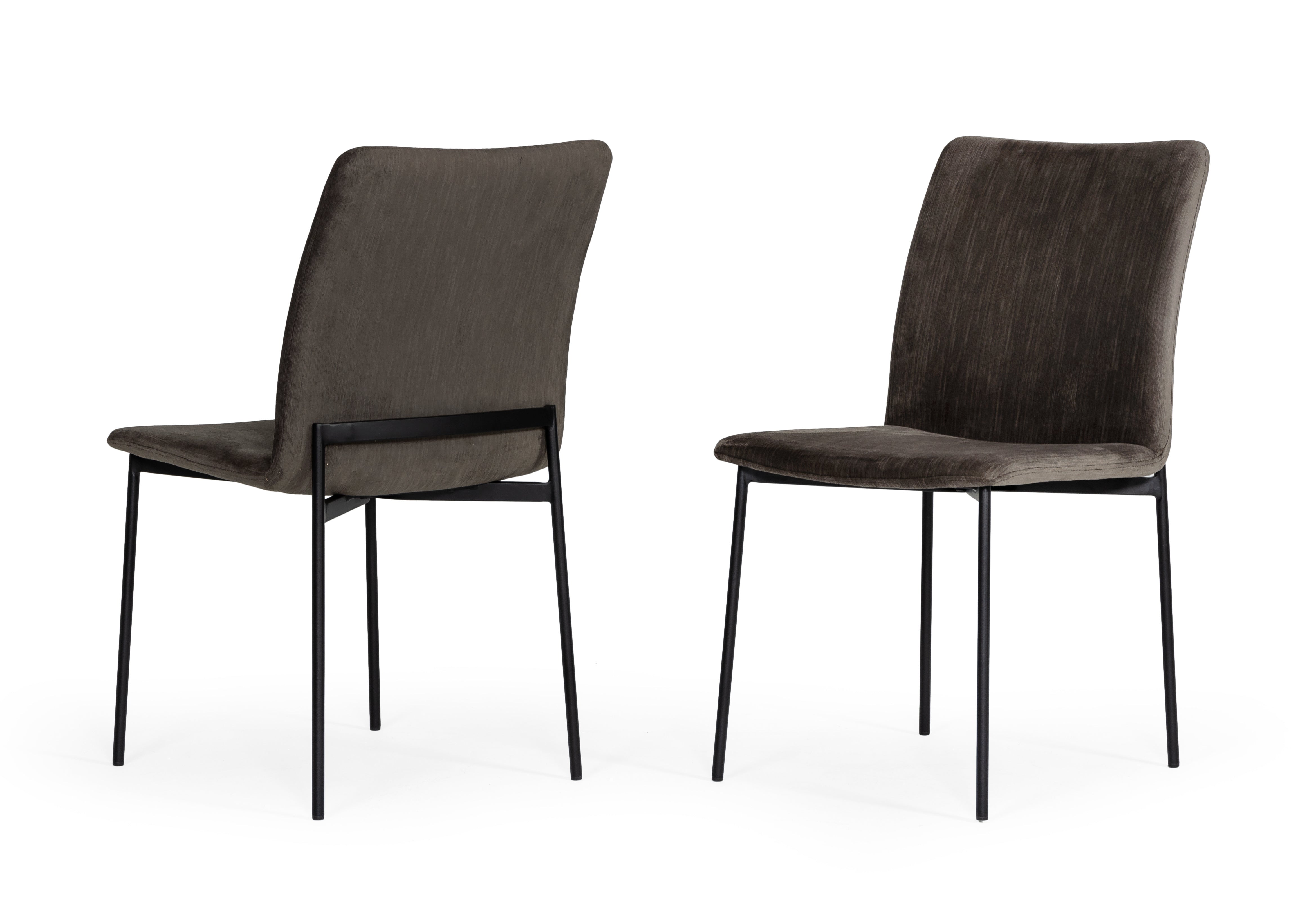 Modrest Maggie Modern Black and Brown Dining Chair (Set of 2)