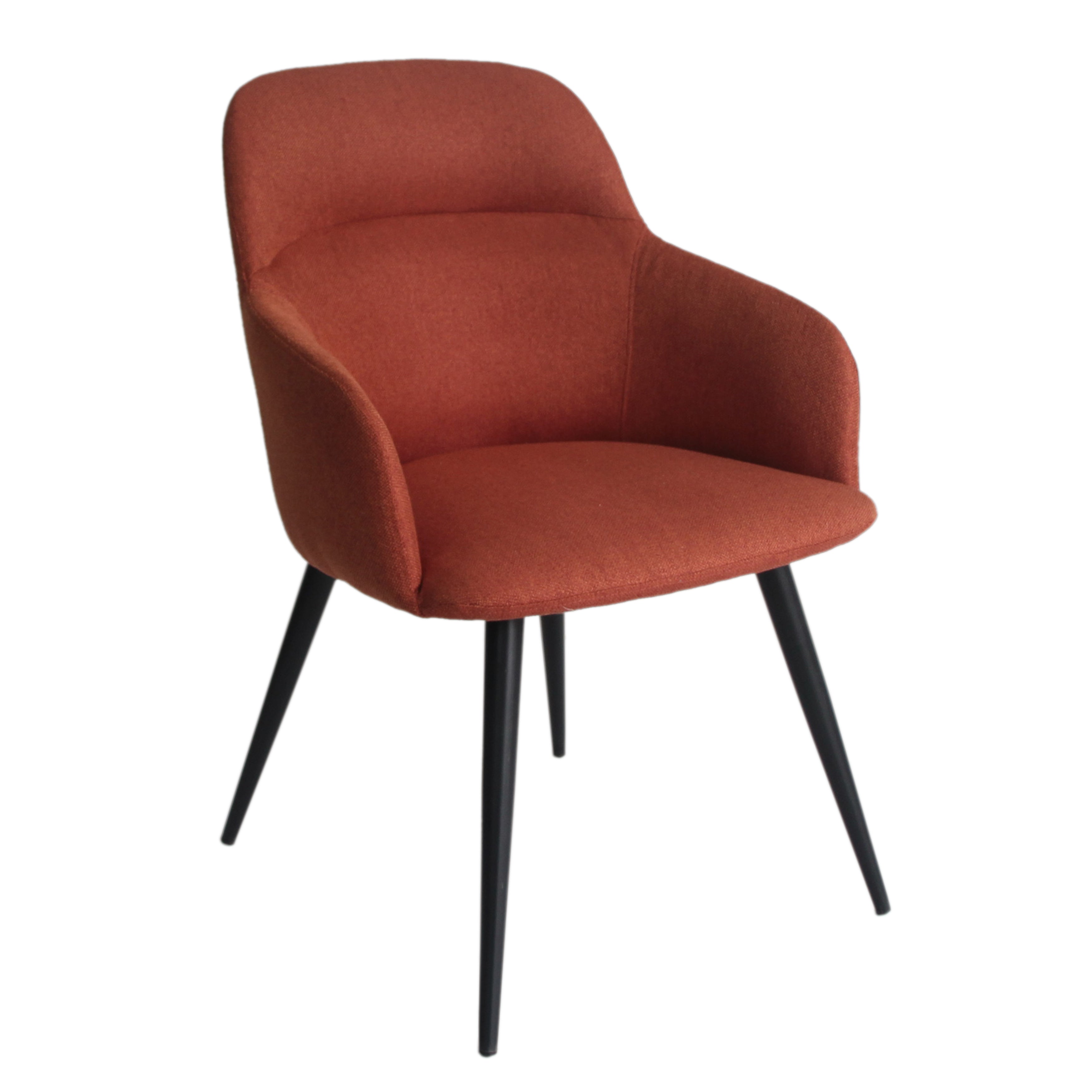 Modrest Scranton Modern Orange & Black Dining Chair