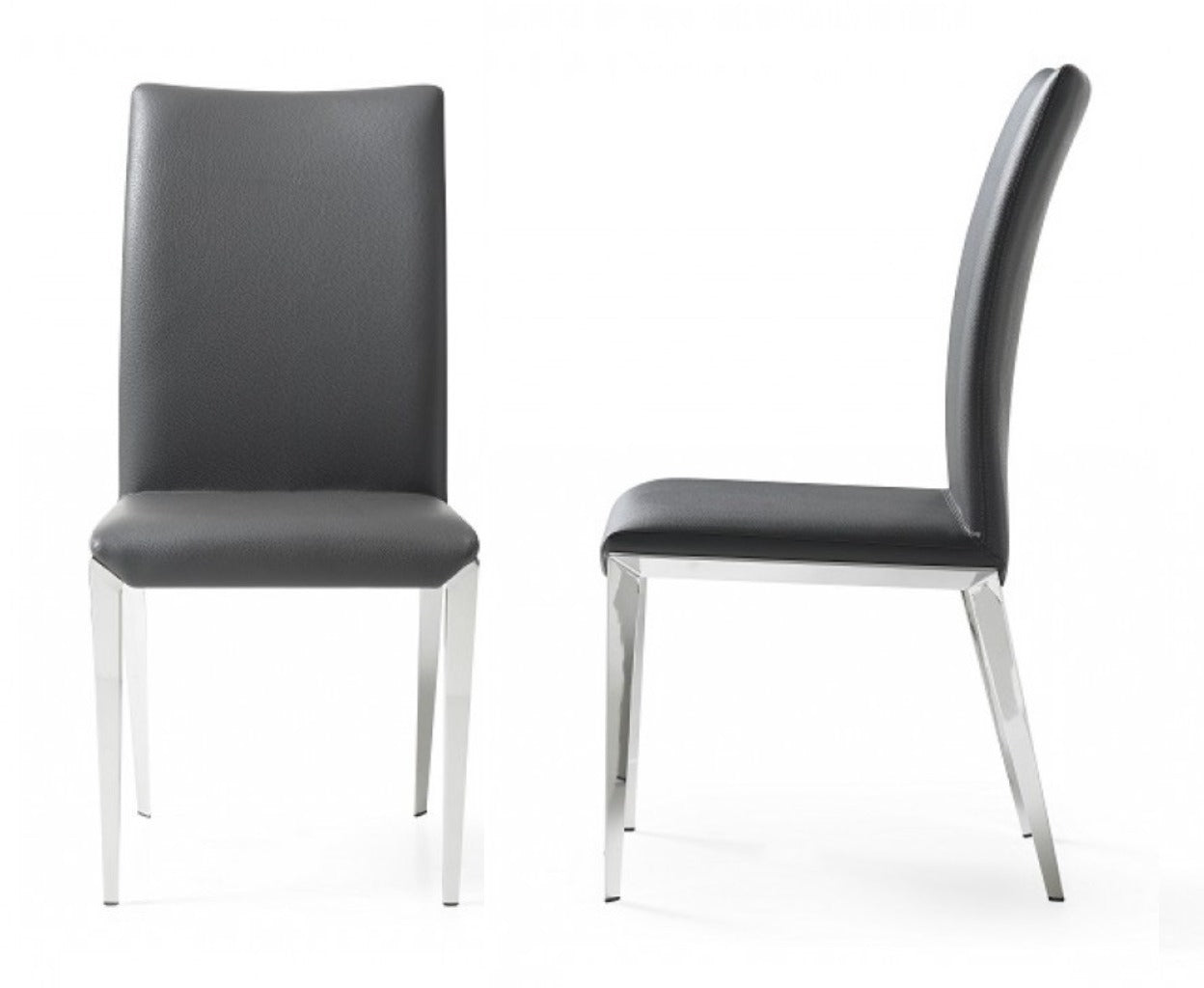 Modrest Taryn Modern Dark Grey Dining Chair (Set of 2)