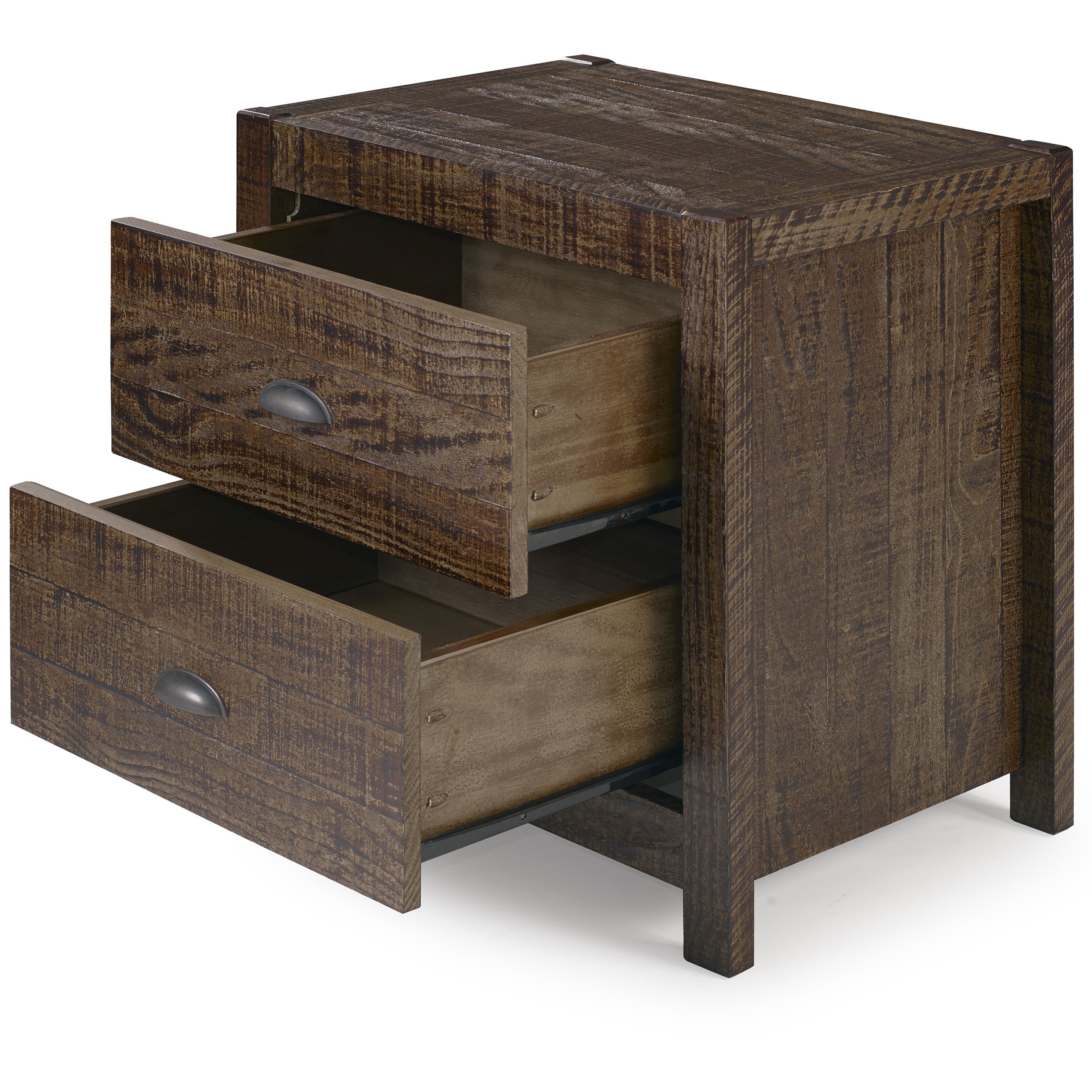 Solid Wood Night Stand, Bedside Table, End Table, Desk with Drawers for Living Room, Bedroom (Espresso)