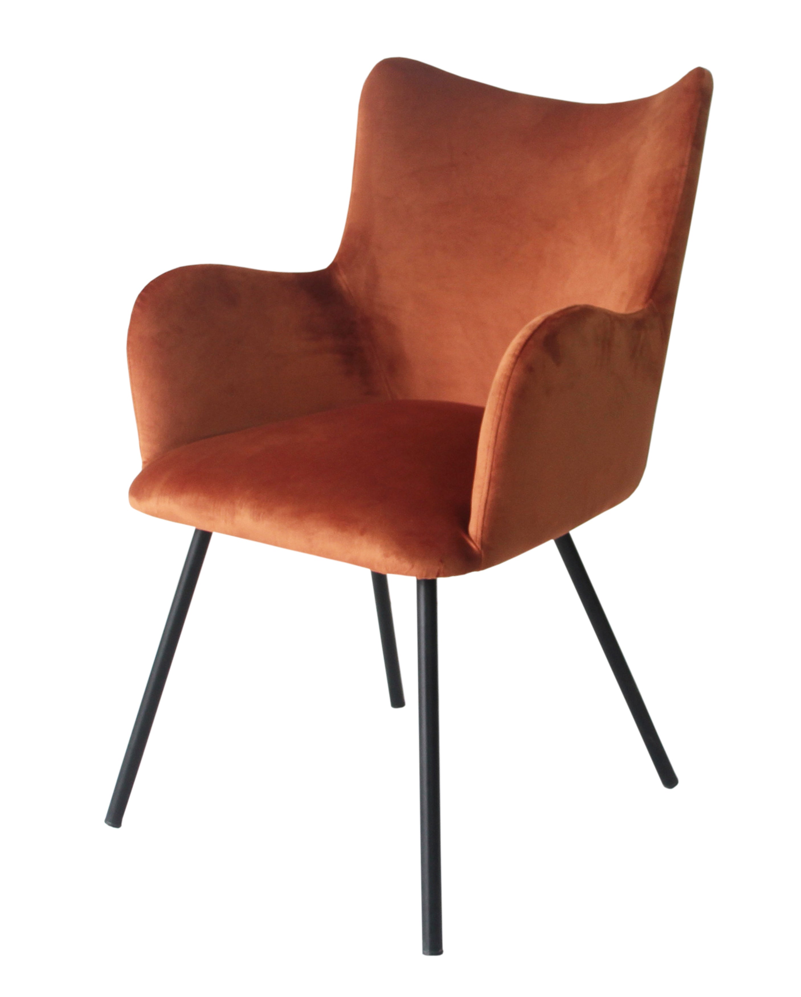 Modrest Barrett Modern Orange & Black Dining Chair