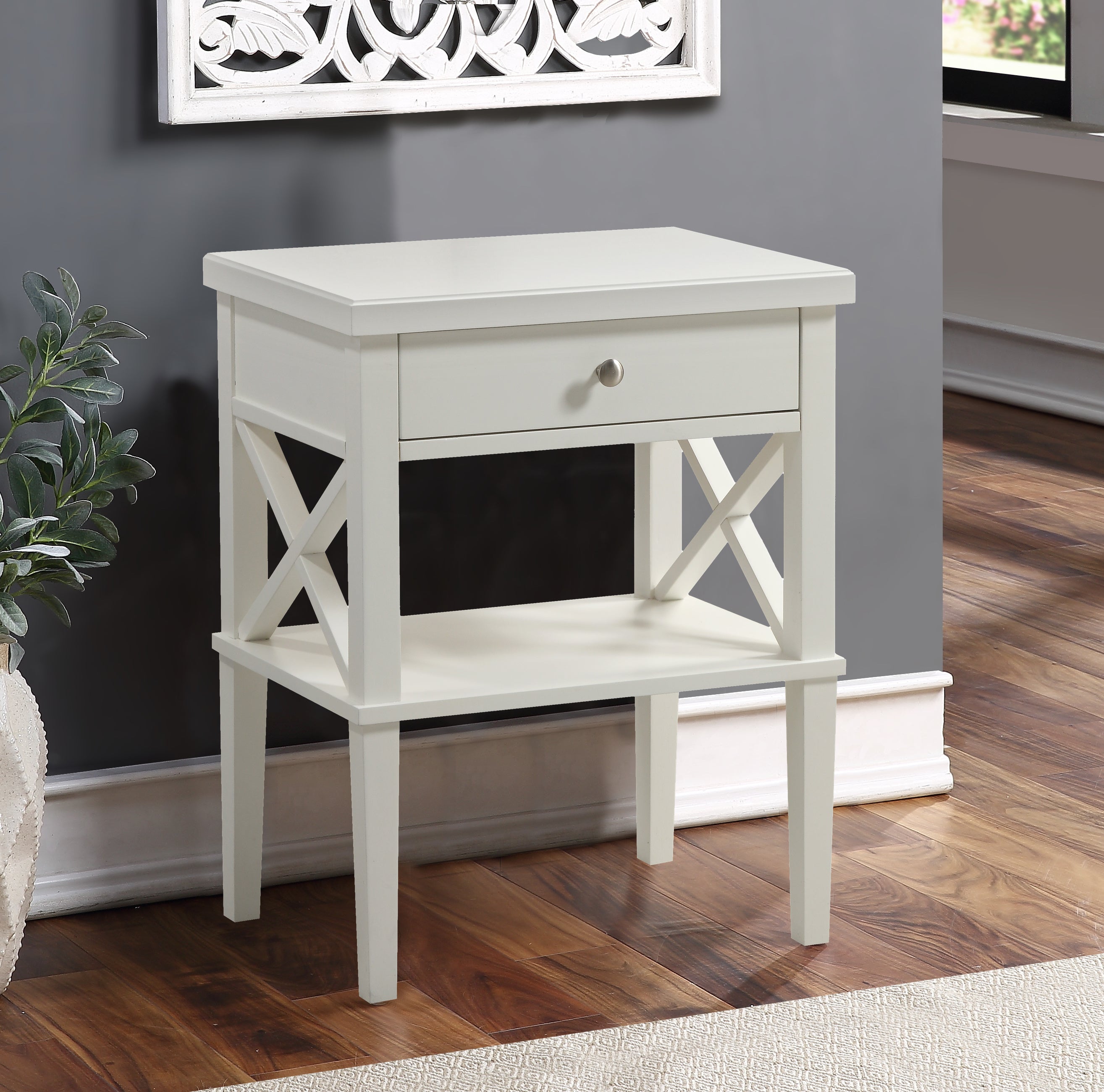 Madison White Nightstand