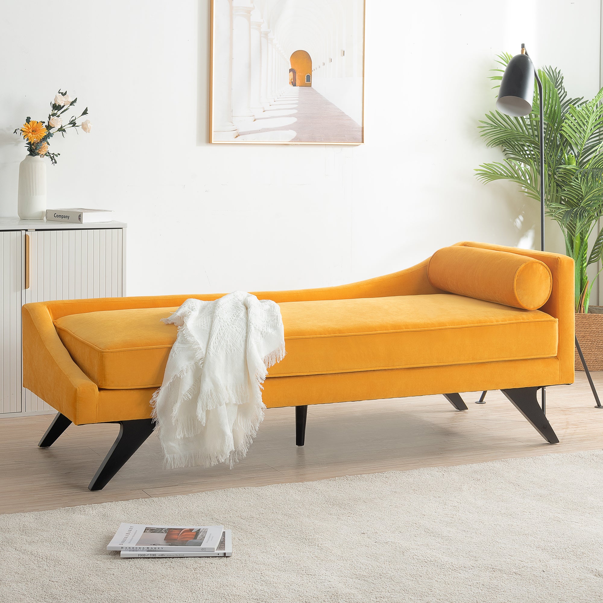 Right Square Arm Reclining Chaise Lounge