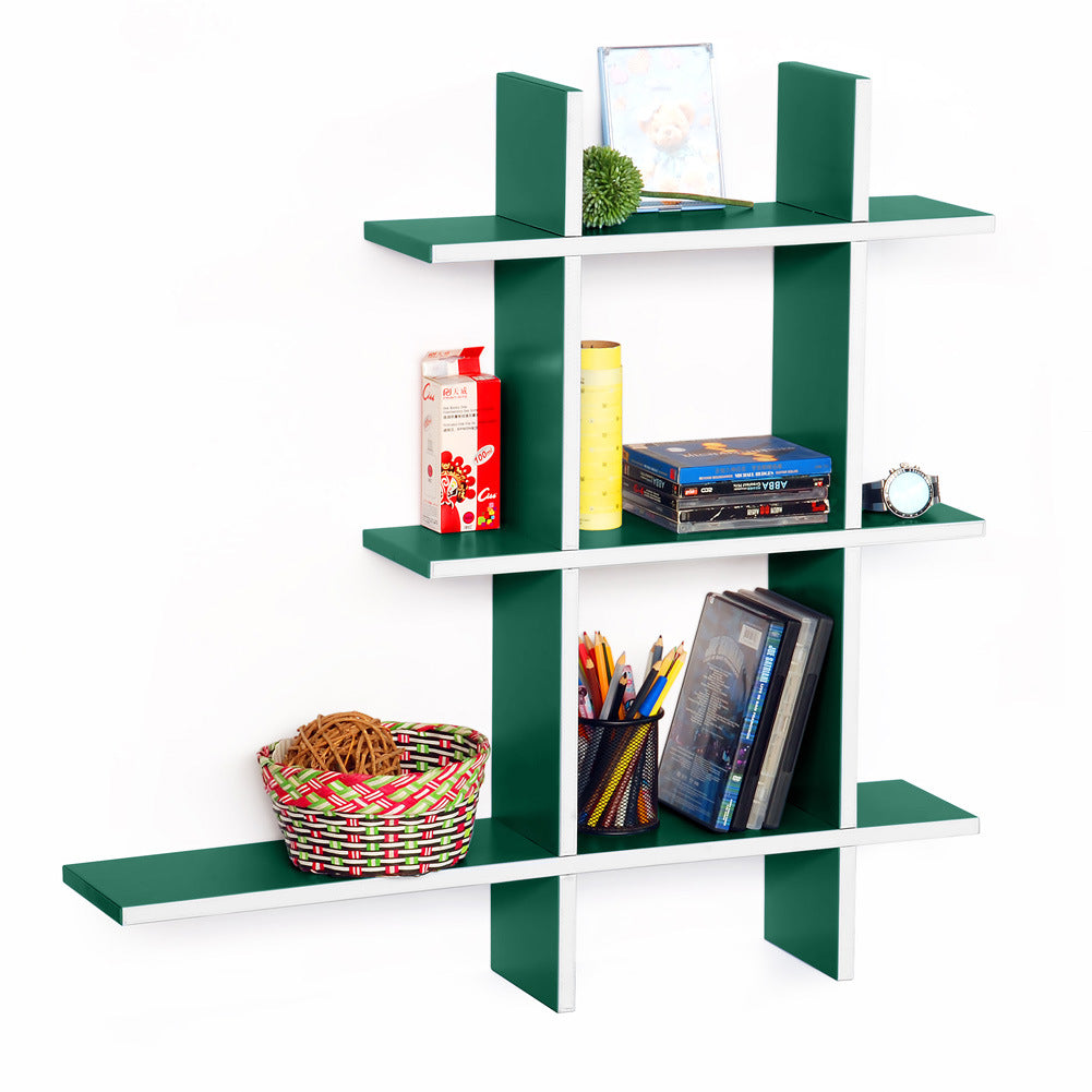 Trista - [Natural Life-A] Leather Cross Type Shelf / Bookshelf / Floating Shelf (5 pcs)