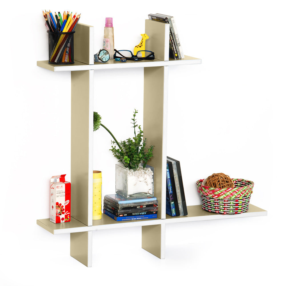 Trista - [Brief & Elegance-B] Leather Cross Type Shelve / Book Shelve / Floating Shelve (4 pcs)