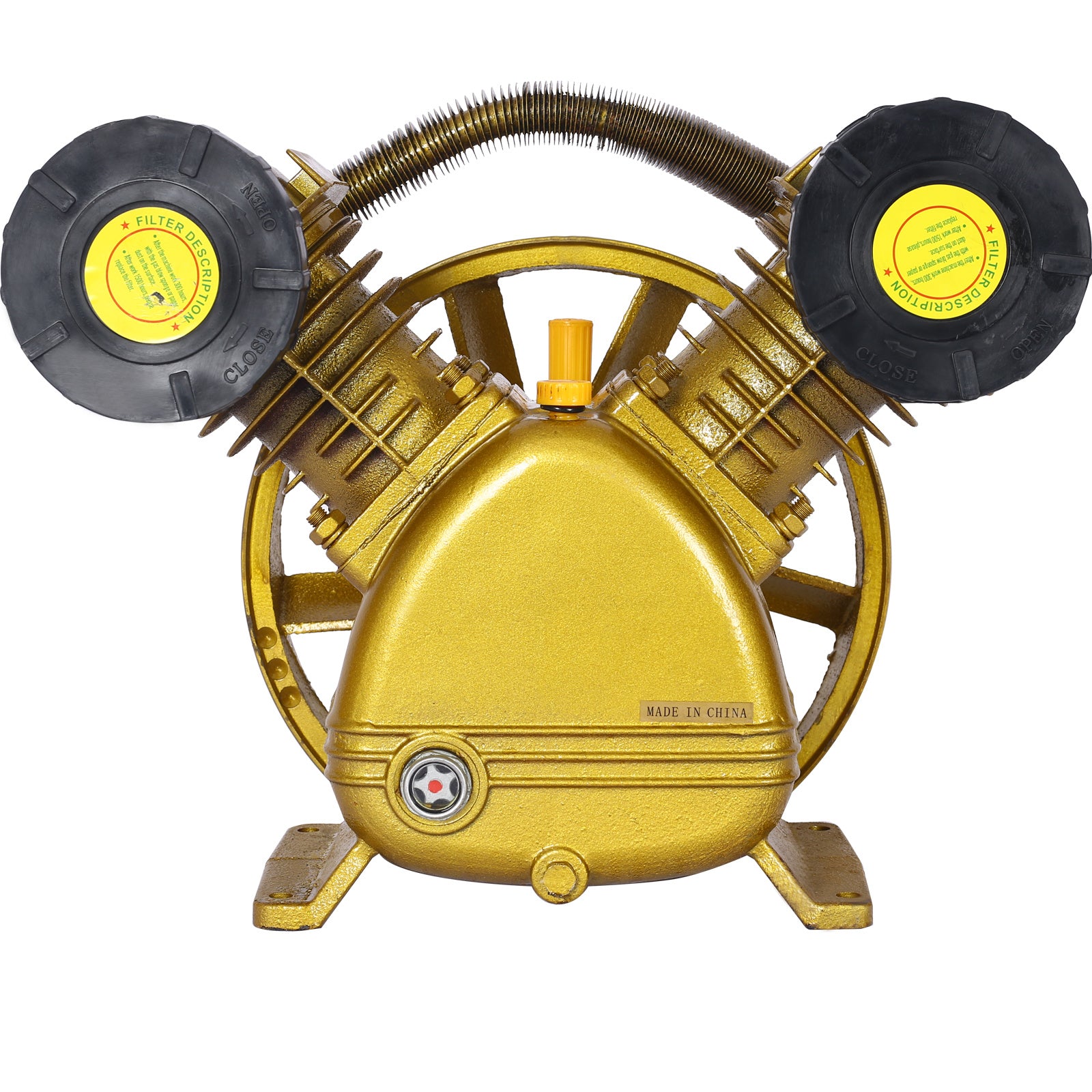 5.5HP Air Compressor Pump Head 21CFM ,115 PSI V-Type Dual-Cylinder Air Compressor Pump Head 2PISTON