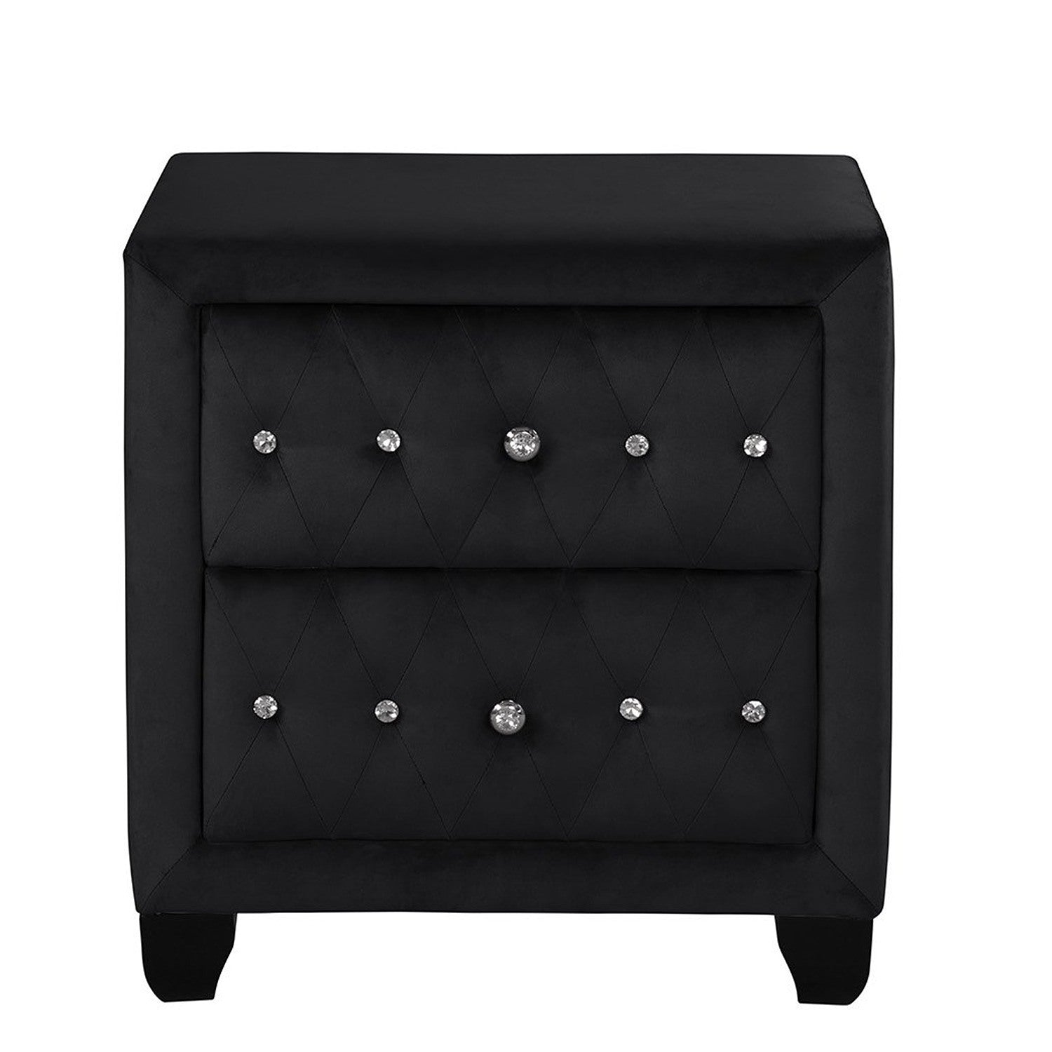 Sophia Modern style Night Stand Made With Wood In Black