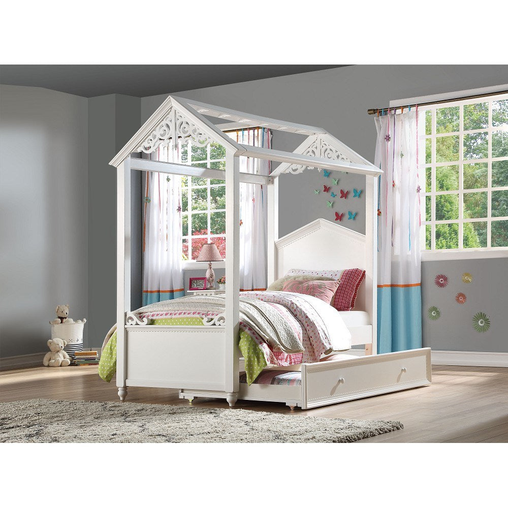 ACME Rapunzel Trundle (Twin) in White 37348